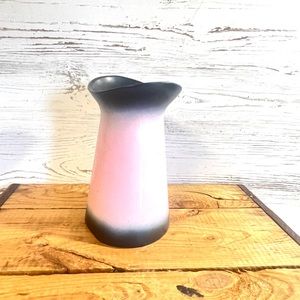 Vintage vase standfordware pink black vase mid century decor retro
